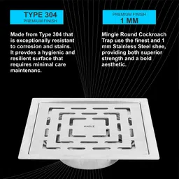 mingle Floor Stainless Steel Pop-Up Strainer image 4