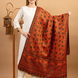 EVODAZE Wool Floral Print Women Shawl image 3
