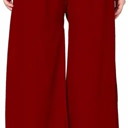 rangkriti Women Regular Fit Maroon Viscose Rayon Trousers image 2