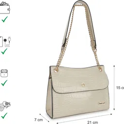 fastrack Women Beige Sling Bag image 5