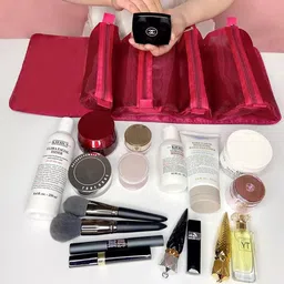 trendegic Women Red Cosmetic Bag image 2