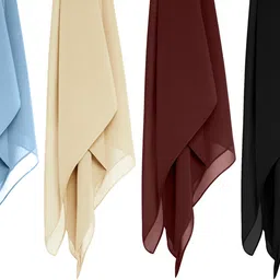 matifa Georgette Solid Multicolor Women Dupatta-picture-18