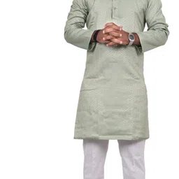 monjecad Men Jacquard Kurta Pyjama Set image 5