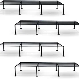 4 pcs rust proof plant stand for heavy pots black metal for indoor and outdoor Plant Container Set-image-73