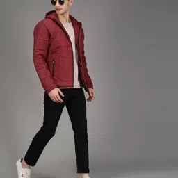 christy world Men Solid Quilted Jacket image 5