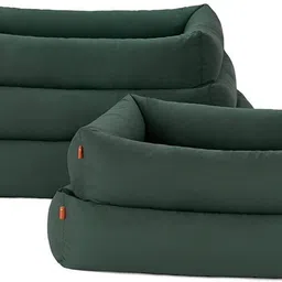 petlux Dog Bed Supersoft Unique Design Dual Color Velvet Bed with Pillow. XXXL Pet Bed-picture-11