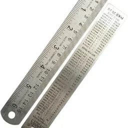 hippocraft Stainless Steel Ruler 6 Inch (15cm) Pack of 2 | Dual Scale Metal Measuring Scale Ruler-picture-43