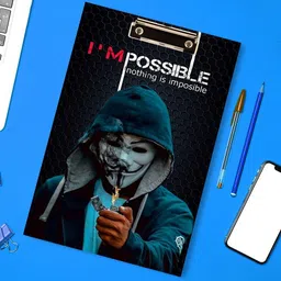 creative print solution Nothing is impossible Reprint Clip Board Exam Pad (14x9.5 Inches) image 2