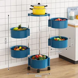 gmgshopping Carbon Steel Kitchen Trolley-picture-12
