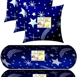 actos 3 Cushion And 2 Bolster Microfibre Nature Bolster Pack of 5-picture-10