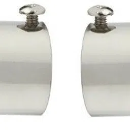 gloxy Silver, Grey Rod Rail Bracket, Curtain Knobs, Curtain Hooks, Curtain Rods Metal image 2