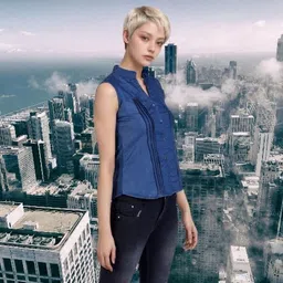 houseofcommon Women Regular Fit Self Design Button Down Collar Casual Shirt image 3