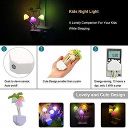 smartmall Mushroom Sensor Operated On Off Color Changeable Led Mushroom Night Lamp Night Lamp (12 CM Multi color)Pack of 1 Night Lamp image 5