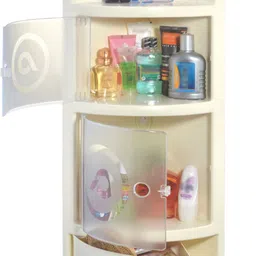 flowmaster Bathroom Corner Cabinet Plastic Wall Shelf-picture-18
