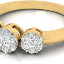 avsar Avsar Real Gold Nandini Ring AVR206YB 14kt Cubic Zirconia Yellow Gold ring image 3