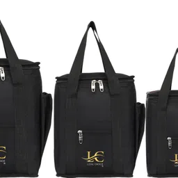 loyal choice Lunch bag Black 3 convenient sizes combo for lunch bag for men & women. Waterproof Lunch Bag-picture-24