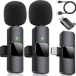 SterlingBazaar K9 Wirelees mic with Type C and ios Pin Camera Microphone Camera Microphone-picture-11