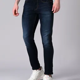 killer Men Skinny Mid Rise Dark Blue Jeans image 3