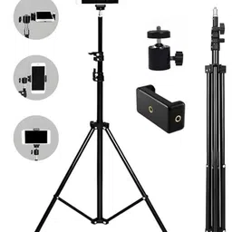 BONTECH 7 Feet Tripod Stand For Phone And Camera Adjustable Aluminium Alloy Big Tripod image 1
