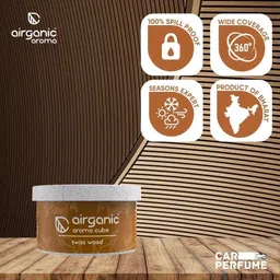 airganic Aroma Cube -Swiss Wood fiber Air Freshener | Fine organic Car Freshener Blocks image 2