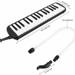 rvm toys 32 Key Blow Piano (Pianica) Portable Soprano Shortfor Beginners Kids Black image 5