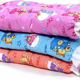 fareto New Born Baby Combo OF 3 Nappy Changing Godari Lacy Bed, Mattress (0-6 Months) image 2