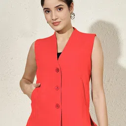 Solid Women Waistcoat-image-72