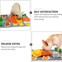 foodie puppies Large Snuffle Mat | Dog Puzzle Toy Foraging Mat and Interactive Toy for Dog/Cat Cotton Chew Toy, Soft Toy For Dog & Cat image 3