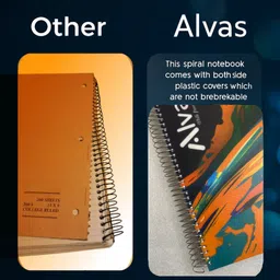 alvas Dual Plastic Cover (Front & Back) A4 Notebook | Single Ruled | 60 GSM | 500 Pages image 5