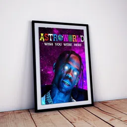 American Rapper Travis Scott Poster with Frame for Home Décor Fine Art Print-image-1