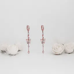 giva Sterling silver Rose Gold Charming Butterfly Earrings for women & girls Cubic Zirconia Sterling Silver Drops & Danglers-picture-35