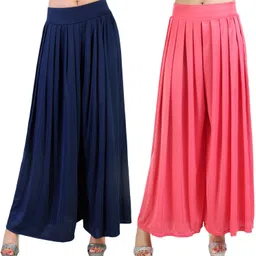 usman enterprises Women Regular Fit Blue, Pink Lycra Blend Trousers-picture-15