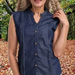 houseofcommon Women Regular Fit Self Design Button Down Collar Casual Shirt-picture-24