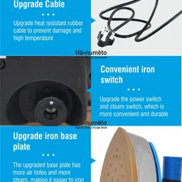 hanumeto Electric with 3.5L Movable Water Tank and with Teflon Shoe 1600 W Garment Steamer image 5