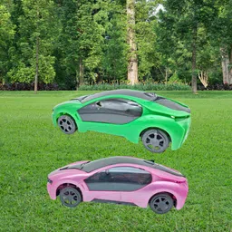 ctc creation BEST TOYS 3D LED Light Fast Modern Car with Remote Control image 4