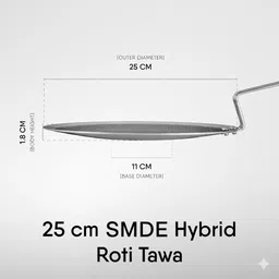 smde Triply Roti Tawa, Tawa Induction Base, Non Stick Pan Tawa 25 cm diameter image 3
