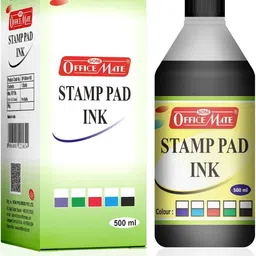 soni officemate Stamp Pad Ink, 500ML Black Colour - Pack of 1 Stamp Pad Ink-picture-13