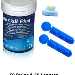 MICROSIDD Oncall Plus Combo with Codechip and 50 Lancets 50 Glucometer Strips-picture-10