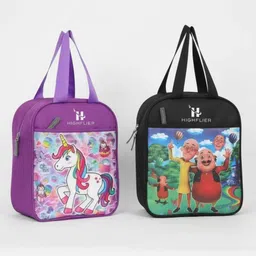 highflier Combo Stylish Unicorn & Motu-Patlu Tiffin/Lunch Bag for Kids Waterproof Lunch Bag-picture-47