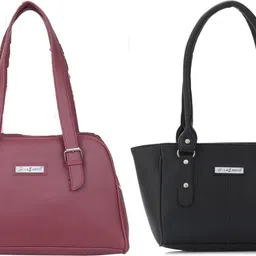 Women Maroon, Black Shoulder Bag-image-25