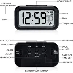 shiva Digital Black Clock image 2