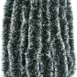 ascension 5 Pcs Artificial Green Colour Merry Christmas Strings, Garlands for X mas Christmas Tree Decoration and Home (5, Black)… Garlands Pack of 5 image 2