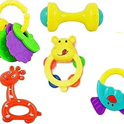 kids Baby Rattles Set,Different Shapes Shaker,Grab and Spin Rattle,Toy Set.(5 Pc.) Rattle-picture-10