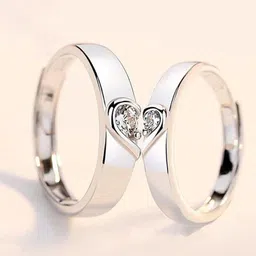 kazare Couple RIng | Silver Ring for Girls | Women Ring | Ring For mEn Alloy Ring-picture-20