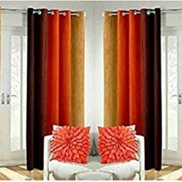 radhey radhey decor 152 cm (5 ft) Window Polyester Semi Transparent Curtain (Pack Of 4) image 1
