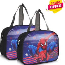 travel look Spiderman Branded Quality Combo Carry Bag Insulated Tiffin Bag For Kids Pac of 2 Waterproof Lunch Bag-picture-32