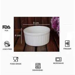 mdnsho Ceramic Dessert Bowl Glass Decorative Bowl Porcelain Ramekins Oven Safe Baking Bowl and Serving Set image 5