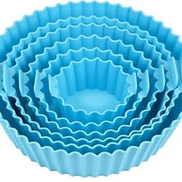 rhhg e com 6-Pieces Air Fryer Silicone Liners Pot Replacement of Flammable Paper Airfryer Kitchen Tool Set image 1