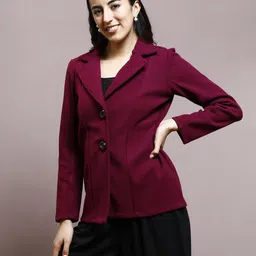 athena Women Solid Single Breasted Casual Blazer image 4
