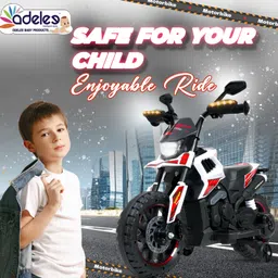panda creation Foot Accelerator Ride On Sport Bike with Music & Durable Gripped Wheels for Kids Bike Battery Operated Ride On-picture-27